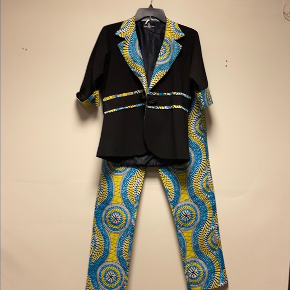 Authentic African Print Suit Pants